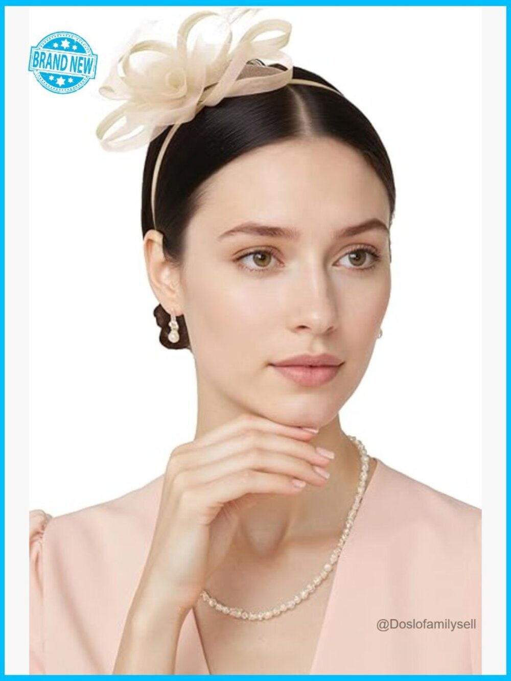 Fascinator Hat with Feathers and Tulle Elegant Vintage Headpiece Tea Party